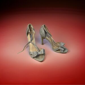 Rhinestone bow stilettos